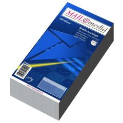 Photo Enveloppes autocollantes sans fenêtre - 110 x 220 mm - 72 g : MAIL MEDIA Paquet de 100 (22541/0)