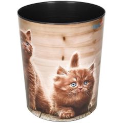 Photo Corbeille à papier - 13 litres - Chats fouineurs LAUFER