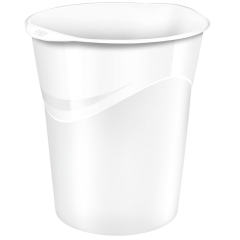 Photo CEP : Corbeille à papier Gloss - 14 L Blanc 280G
