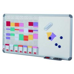 Photo Tableau et Planning hebdomadaire mural - 7 colonnes : NOBO 2951400