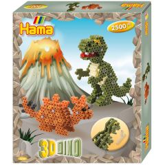 Photo Kit de perles à repasser - Figurine en 3D - Dinosaures HAMA