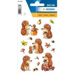 Photo HERMA : Lot de 48 stickers en papier - Hérisson - 3367