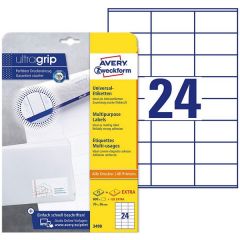 Photo Étiquettes adhésives - 70 x 36 mm - Blanc AVERY