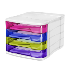 Photo Module de classement - 4 tiroirs - Blanc / Multicolore Happy