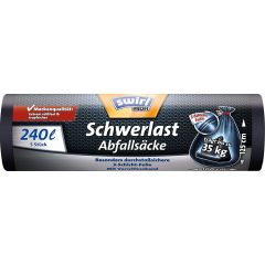 Photo Lot de 5 sacs poubelle avec cordelette - 240 litres - Noir SWIRL 4006508215751 