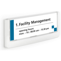 Photo Plaque de porte Blanc Click Sign - 149 x 52,5 mm DURABLE 4860-02
