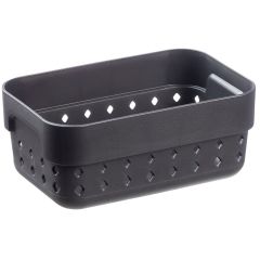 Photo Corbeille de Rangement - 78 x 118 x 50 mm - Noir PLAST TEAM Seoul Organizer S