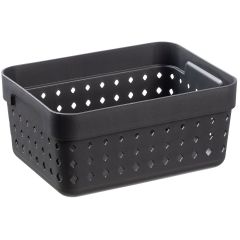 Photo Corbeille de Rangement - 118 x 158 x 73 mm - Noir PLAST TEAM Seoul Organizer L