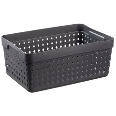 Photo Corbeille de Rangement - 158 x 238 x 100 mm - Noir PLAST TEAM Seoul Organizer XL