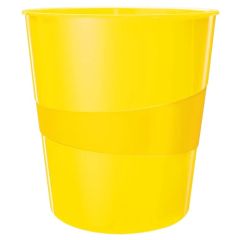 Photo Corbeille à papier 15 litres - Jaune LEITZ WOW Image