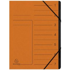 Photo Trieur 7 compartiments à élastiques - Orange EXACOMPTA Image