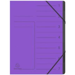 Photo Trieur 7 compartiments à élastiques - Violet EXACOMPTA Image