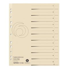 Photo Intercalaires en carton - 240 x 300 mm - Chamois : HERLITZ Lot de 10 réf. 5971502