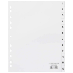 Photo DURABLE : Jeu de 12 intercalaires numériques 6112-02
