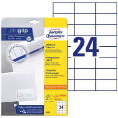 Photo Étiquettes adhésives - 70 x 37 mm - Blanc AVERY Lot de 720