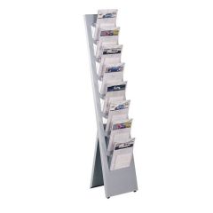 Photo Support d'information - 8 casiers porte-brochures - Gris : KERKMANN Vito 6358