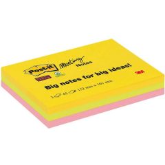 Photo Notes adhésives - Assortiment - 152 x 101 mm POST-IT Meeting Notes Super Sticky