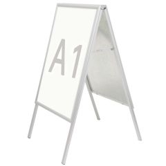 Photo Tréteau d'affichage public A1 - 640 x 1130 mm - Argent : MAUL 66311-08 