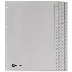 Photo HETZEL : Jeu de 100 intercalaires à chiffres en plastique - 226 x 297 m