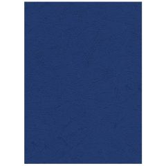 Photo Plat de couverture pour reliure A4 - Carton Grain Cuir - Bleu foncé PAVO 8005253