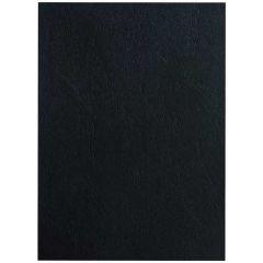 photo Plat de couverture pour reliure A4 - Carton Grain Cuir - Noir mat PAVO (8011124)