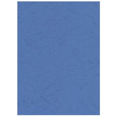 Photo Plat de couverture pour reliure A4 - Carton Grain Cuir - Bleu mat PAVO (8011148)