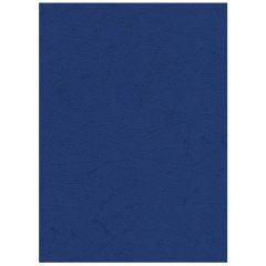 Photo Plat de couverture pour reliure A4 - Carton Grain Cuir - Bleu Foncé mat PAVO (8036042)
