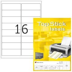 Photo Étiquettes adhésives blanches - 99,1 x 33,9 mm : TOP STICK