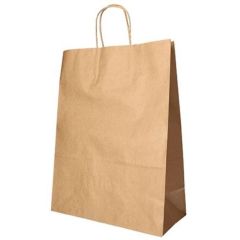 Photo Sac en papier avec anse - 350 x 260 x 120 mm - Brun PAP STAR