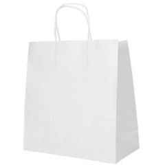 Photo Sac en papier avec anse - 250 x 260 x 170 mm - Blanc PAP STAR