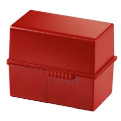 Photo Boite pour fiches en plastique - Format A6 - Rouge : HAN 976-17 