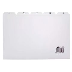Photo Jeu de 25 Intercalaires alphabétiques en plastique - 210 x 155 mm - A5 : HAN 985