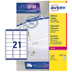 Photo Étiquettes adresses - 63,5 x 38,1 mm Lot de 2100 AVERY