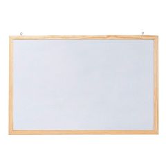 Photo Tableau magnétique blanc cadre bois - 400 x 300 mm : FRANKEN CC-MM3040E 