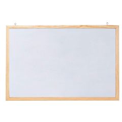 Photo Tableau magnétique blanc cadre bois - 800 x 600 mm : FRANKEN CC-MM6080E