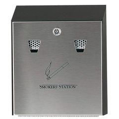 Image Cendrier mural compact Zone fumeurs FGR1012EBK RUBBERMAID