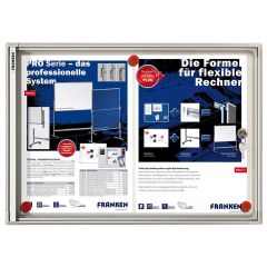 Vitrine d'intérieur plate - 8 feuilles A4 - 960 x 680 mm : FRANKEN X-traLine