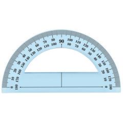 Photo Rapporteur géométrique en plastique incassable - 180 degrés WONDAY