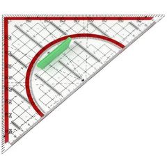 Photo Equerre géométrique avec poignée - 240 mm WONDAY