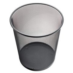 Photo Corbeille à papier 15 litres en métal - Noir : HELIT Mesh H2518595