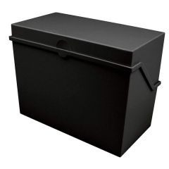 Photo Boîte en plastique pour fiches A5 - 500 fiches - Noir : HELIT H6214595