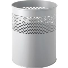 Photo Corbeille à papier en acier 15 litres - Argent : HELIT H2515799