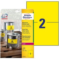 Photo Étiquettes ultra résistantes - 210 x 148 mm - Jaune AVERY 
