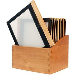 Photo Protège-menus A4 - Plastique/Bois - Noir SECURIT Wood Image