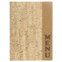 Photo Protège-menus A4 - Simili-cuir imitation Liège SECURIT Design Cork 