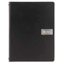 Protège-menus A4 - Cuir - Noir SECURIT Raw Image