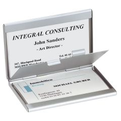 Photo Étui double pour cartes de visite - Aluminium SIGEL Twin