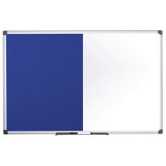 Photo Tableau duo blanc magnétique et feutre bleu - 1500 x 1000 mm BI-OFFICE Face