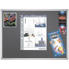 Tableau d'affichage en Textile - Gris - 600 x 900 mm : FRANKEN PRO Visuel