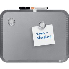 Photo Tableau magnétique - 220 x 280 mm - Argent : NOBO Slim Linie 